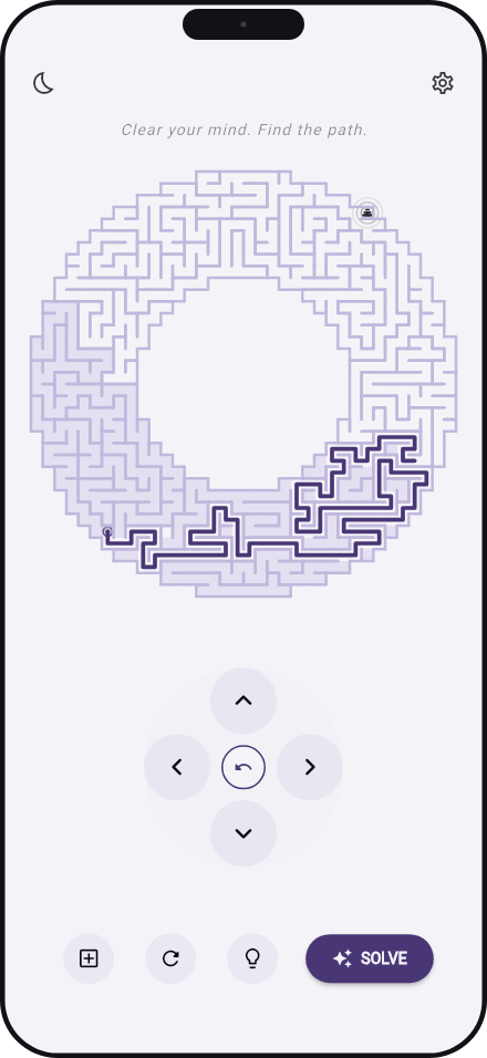Mazefulness app screenshot 5 of 6 (iphone, light theme)